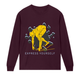 Active Expression - o' Jimu Ray Tee - Maroon men - Long Sleeve T-shirts