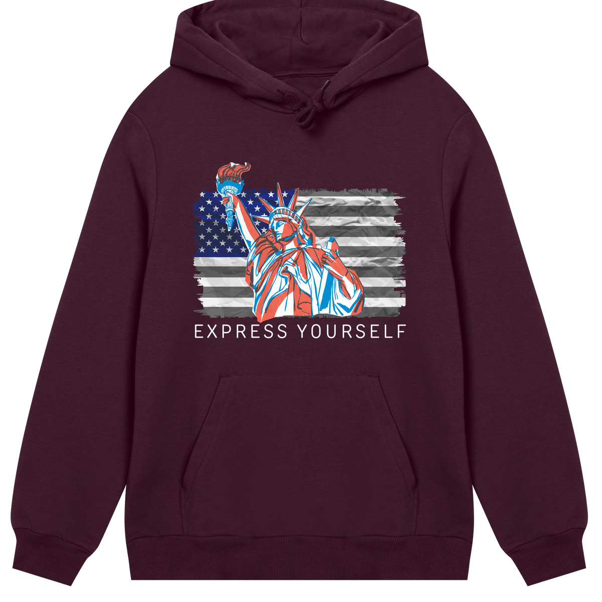 Liberty in Style - o' Jimu Ray 4th July Special - Maroon men - Hoodies