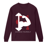 Flex Your Strength - Bold Full Sleeve - Maroon men - Long Sleeve T-shirts