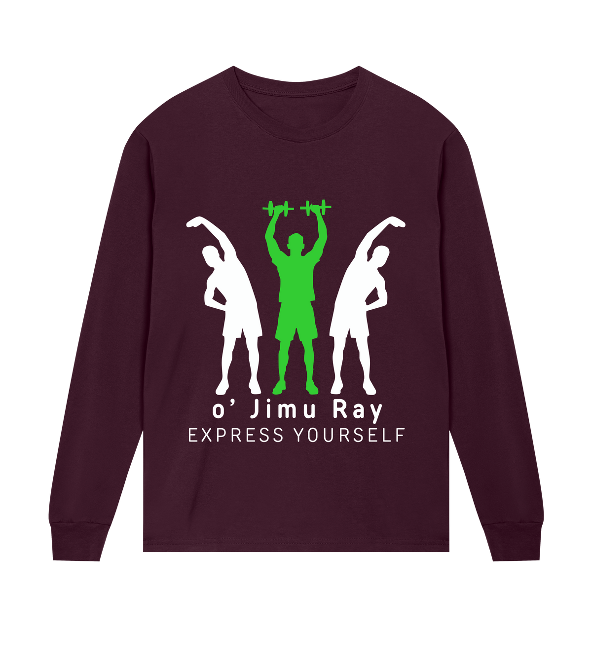 Empowerment Through Fitness Tee - Maroon men - Long Sleeve T-shirts