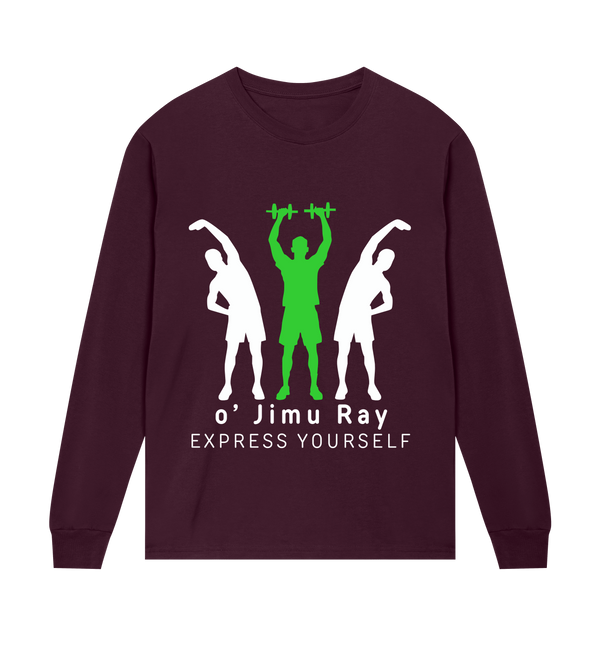Empowerment Through Fitness Tee - Maroon men - Long Sleeve T-shirts