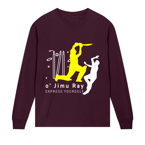 Power Play - Cricket Tee - Maroon men - Long Sleeve T-shirts