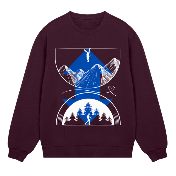 Hiking Horizons - Bold Design - Maroon men - Sweatshirts