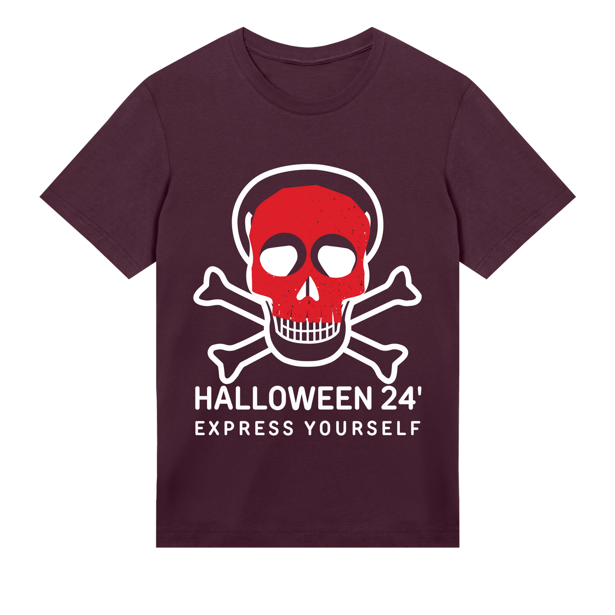 Red Skull Minimalist Design - Maroon men - T-shirts