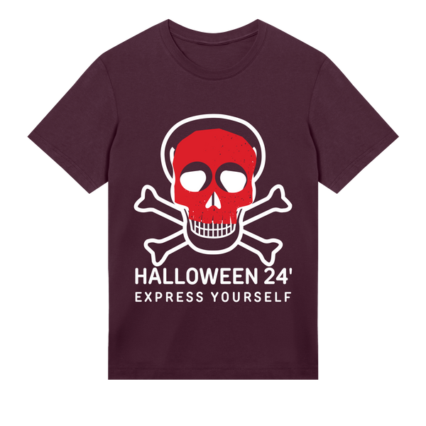 Red Skull Minimalist Design - Maroon men - T-shirts