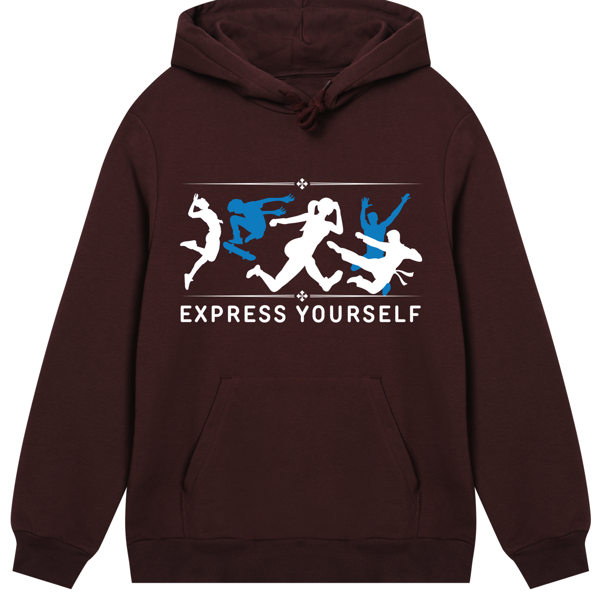 Active Vibes - Bold and Free - Maroon men - Hoodies