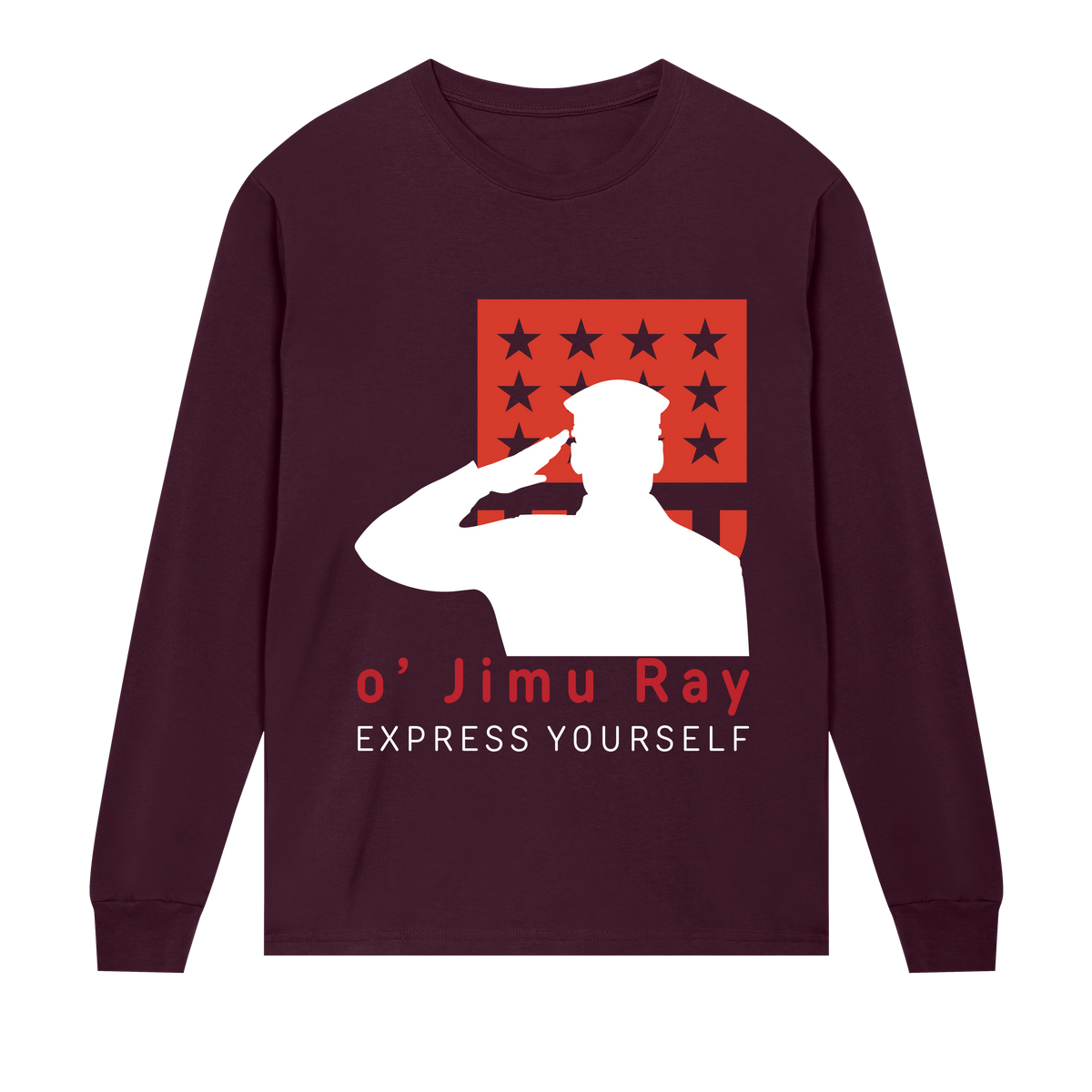 Pride In Every Stitch - o' Jimu Ray 4th July Special - Maroon men - Long Sleeve T-shirts