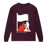 Mountain Majesty - Express Your Climb - Maroon men - Long Sleeve T-shirts