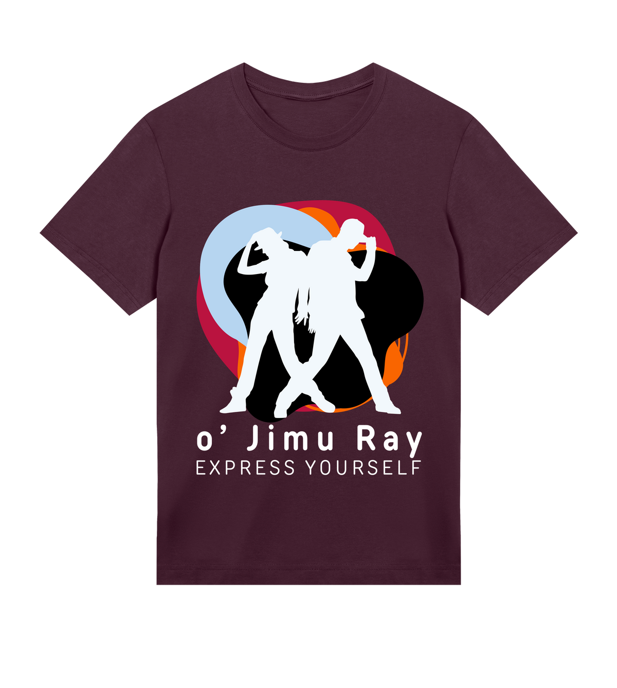 Rhythmic Duo - Organic Cotton Men's Regular T-Shirt - Maroon men - T-shirts