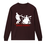 Rhythm of Style - Drummer Tee - Maroon men - Long Sleeve T-shirts