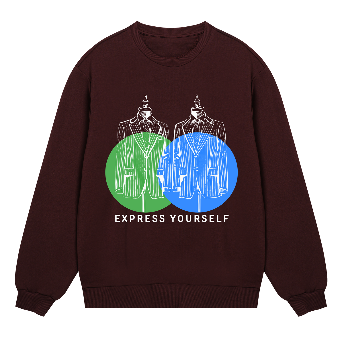 Express Your Elegance - Suit Silhouettes - Maroon men - Sweatshirts