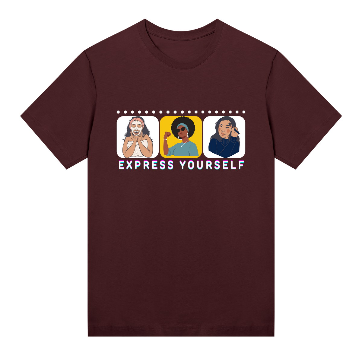 Empowered Trio - Express Yourself Tee - Maroon women - T-shirts