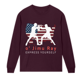 American Boxer Shirt - o' Jimu Ray 4th July Special - Maroon men - Long Sleeve T-shirts