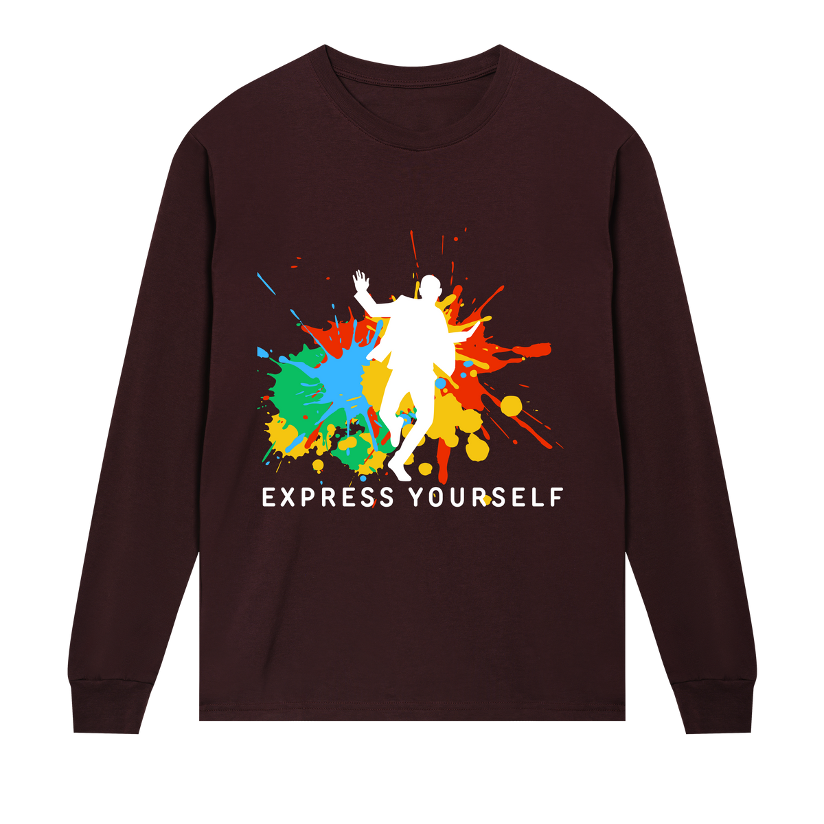 Playful Expressions - Define Your Style - Maroon men - Long Sleeve T-shirts