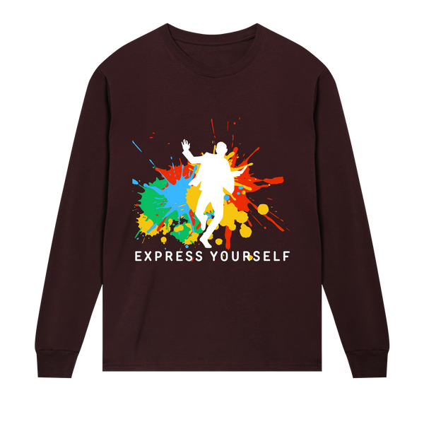 Playful Expressions - Define Your Style - Maroon men - Long Sleeve T-shirts