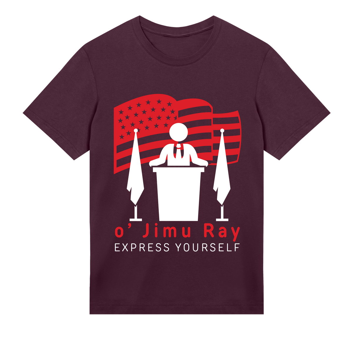 Iconic American Vibes - o' Jimu Ray 4th July Special - Maroon men - T-shirts