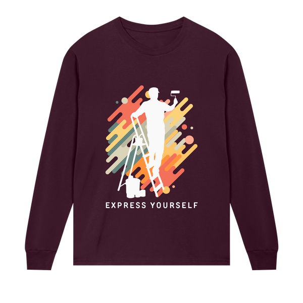 Inspire and Aspire - Vibrant Tee - Maroon men - Long Sleeve T-shirts