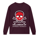 Edgy Skull - Stylish Design - Maroon men - Long Sleeve T-shirts