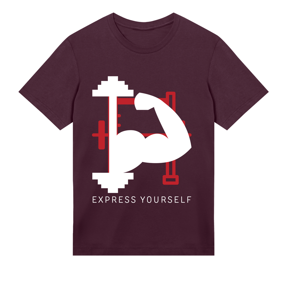 Muscle Master - Stylish Strength - Maroon men - T-shirts