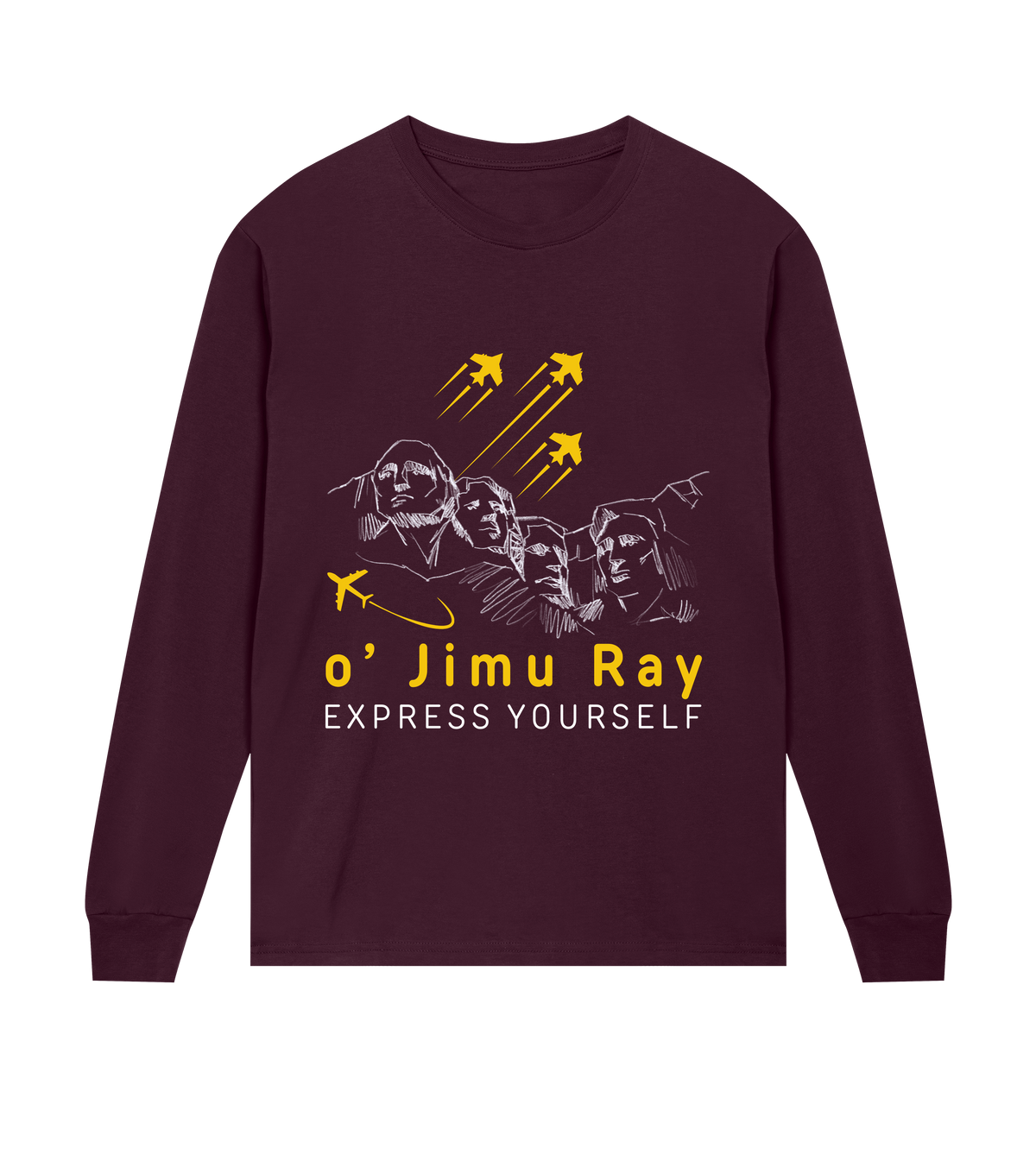 Sky High Spirit - o' Jimu Ray 4th July Special - Maroon men - Long Sleeve T-shirts