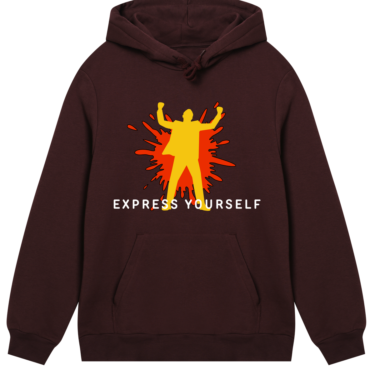 Bold and Energetic - The Express Yourself Hoodie - Maroon men - Hoodies