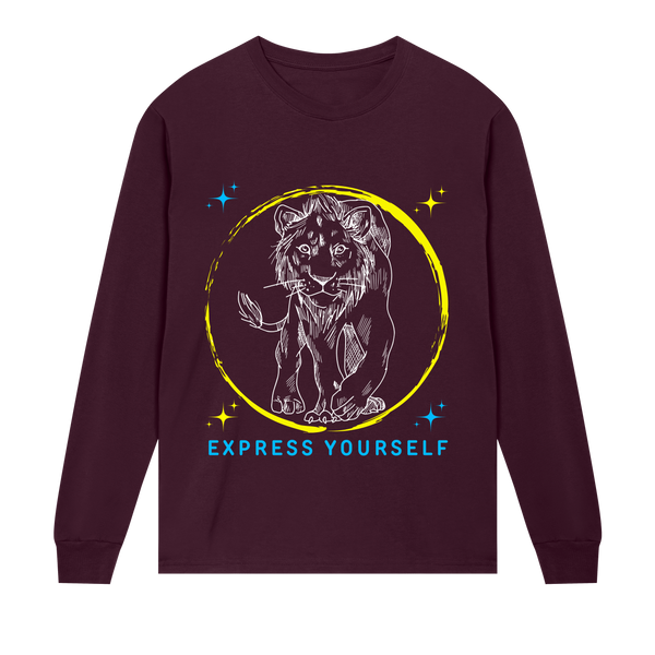 Circle of Self - Express Yourself - Maroon men - Long Sleeve T-shirts