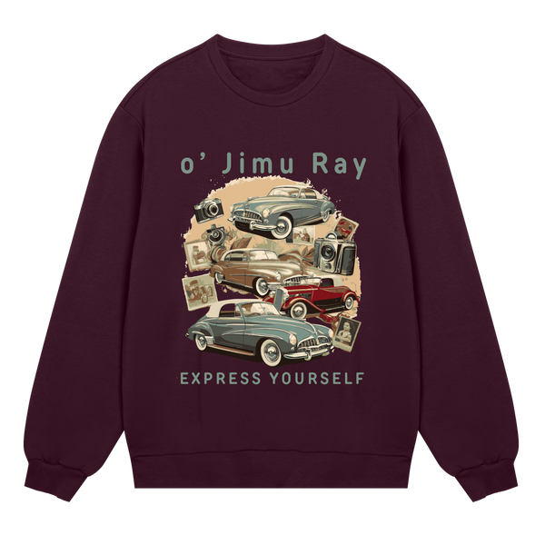 Vintage Vibes - Classic Car Sweatshirt - Maroon men - Sweatshirts