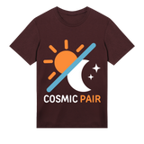 Cosmic Harmony - Sun and Moon T-Shirt - Maroon men - T-shirts