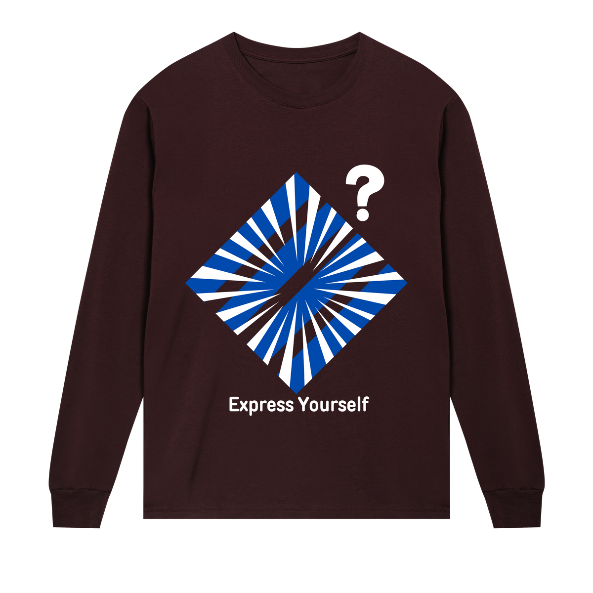 Mystery and Style - Unveil Your Boldness - Maroon men - Long Sleeve T-shirts