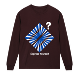 Mystery and Style - Unveil Your Boldness - Maroon men - Long Sleeve T-shirts