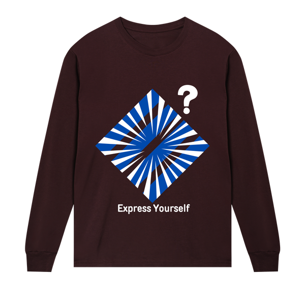 Mystery and Style - Unveil Your Boldness - Maroon men - Long Sleeve T-shirts