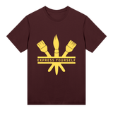 Brush Stroke Statement T-Shirt - Maroon women - T-shirts