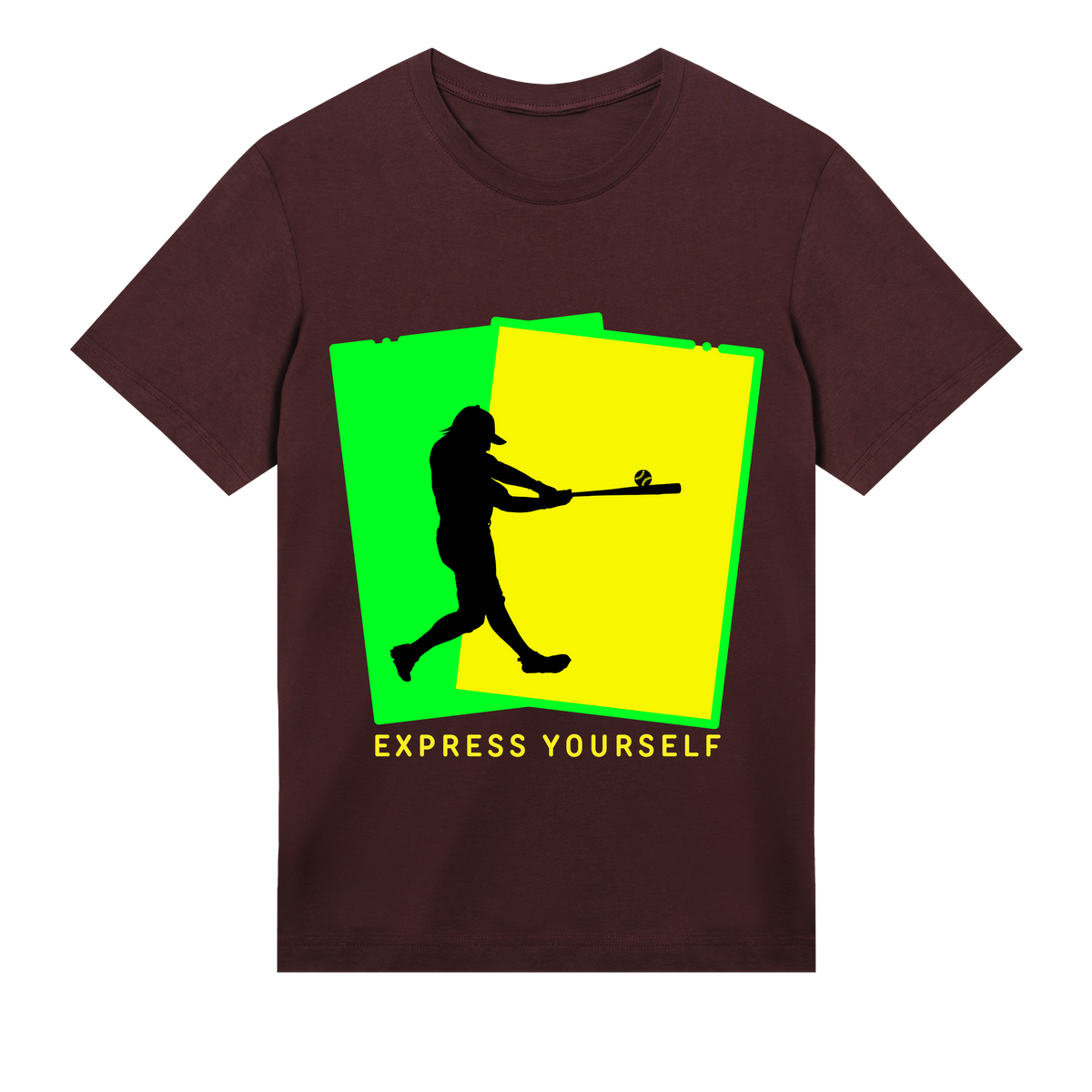 Bold Baseball Silhouette Shirt - Maroon men - T-shirts