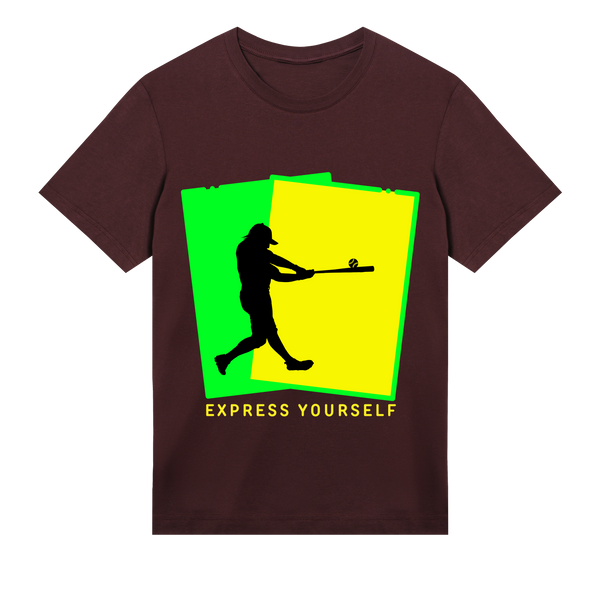 Bold Baseball Silhouette Shirt - Maroon men - T-shirts