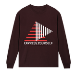 Bold Lines, Bold You - Express Yourself - Maroon men - Long Sleeve T-shirts