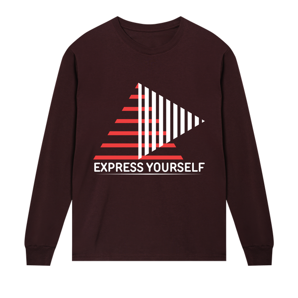 Bold Lines, Bold You - Express Yourself - Maroon men - Long Sleeve T-shirts