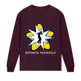 Hip-Hop Starburst Long Sleeve - Maroon men - Long Sleeve T-shirts