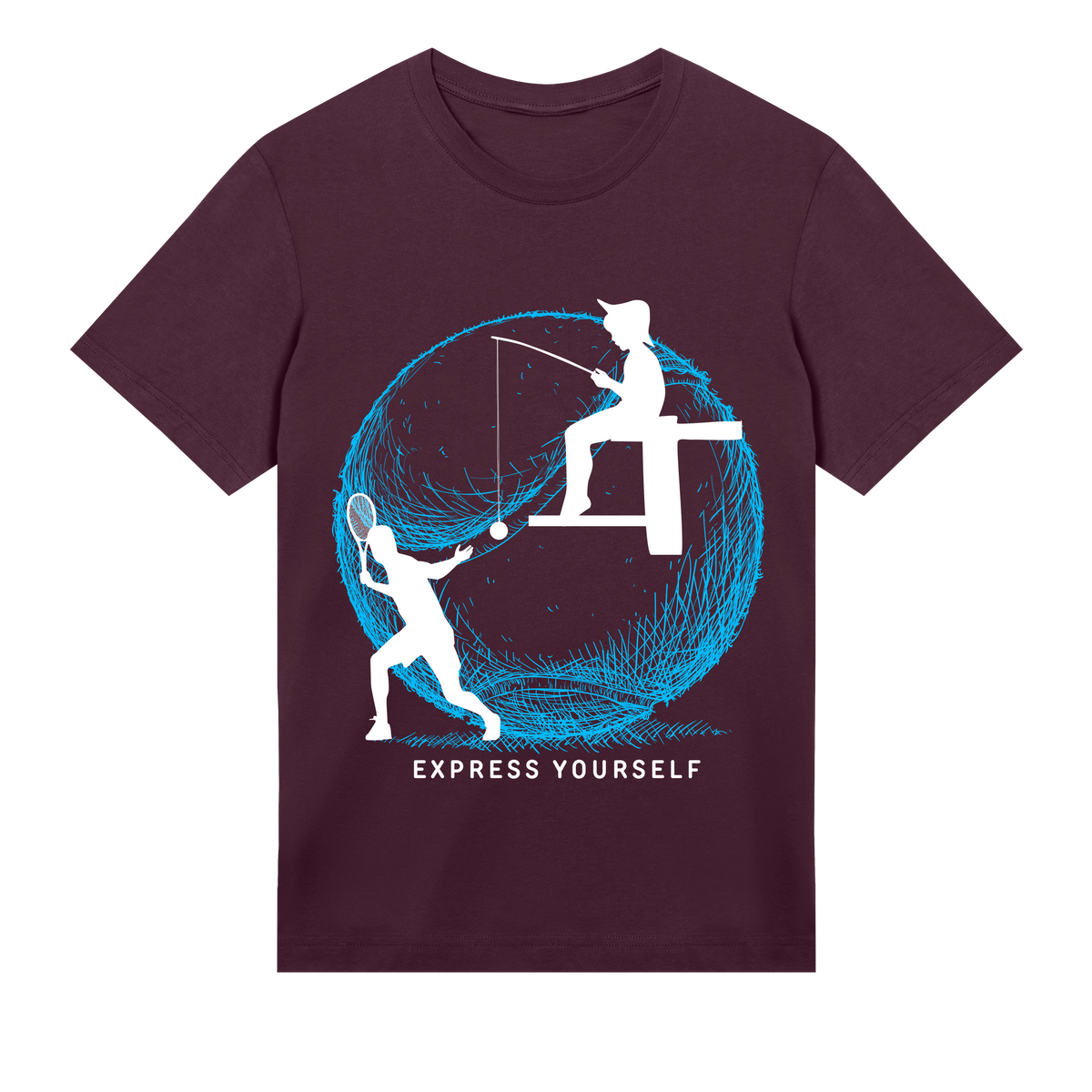 Tennis Flair - Bold Moves Tee - Maroon men - T-shirts