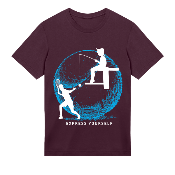 Tennis Flair - Bold Moves Tee - Maroon men - T-shirts