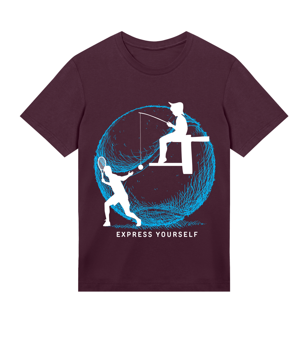 Tennis Flair - Bold Moves Tee - Maroon men - T-shirts