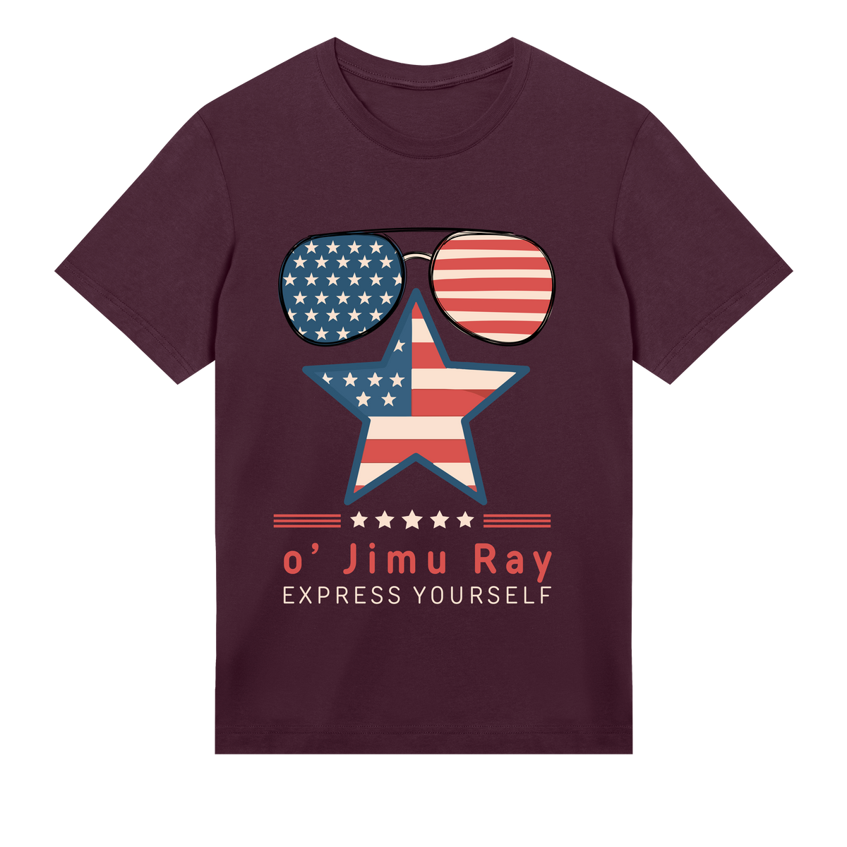 American Pride - o' Jimu Ray 4th July Special - Maroon men - T-shirts