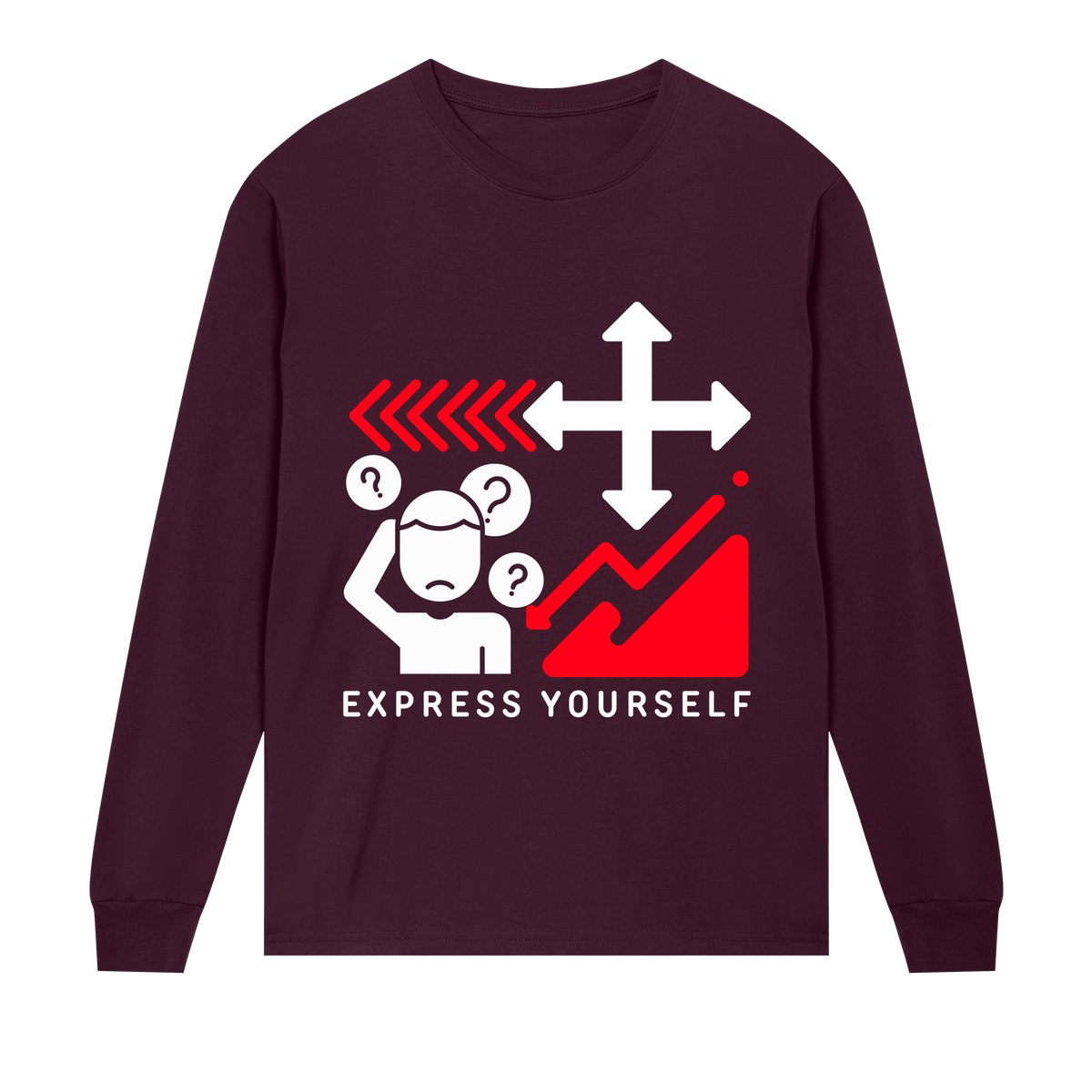 Energise Your Style - Arrow Dynamics - Maroon men - Long Sleeve T-shirts