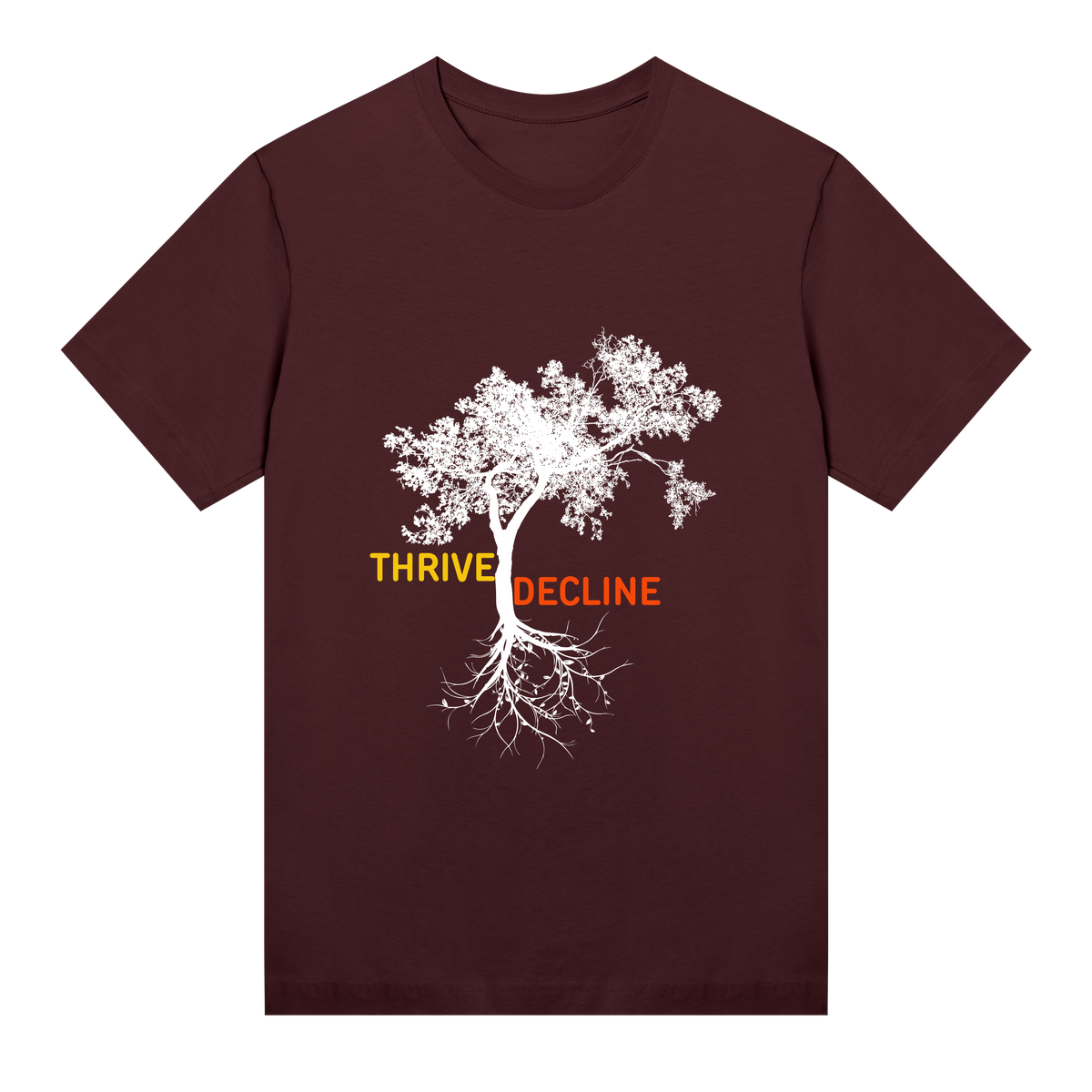 Thrive and Decline - A Stylish Paradox - Maroon women - T-shirts