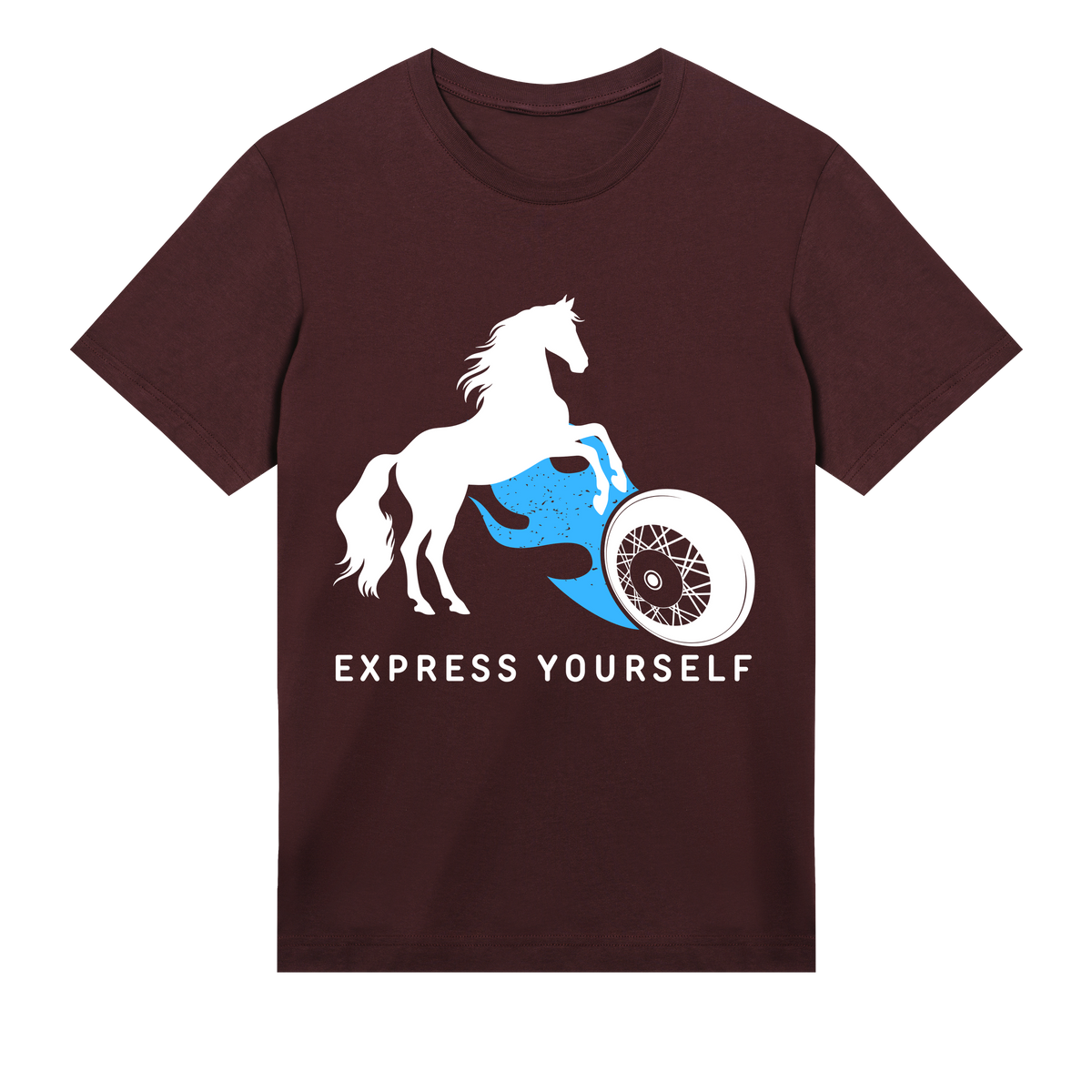 Expressive Motion - Flame Rider Tee - Maroon men - T-shirts