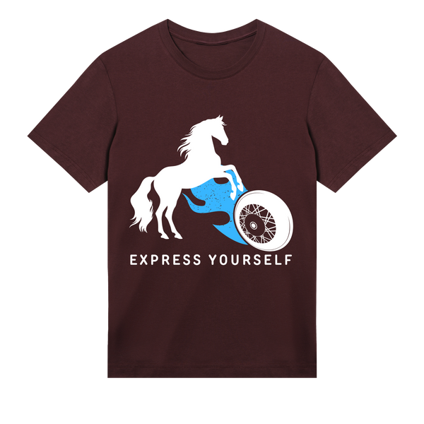 Expressive Motion - Flame Rider Tee - Maroon men - T-shirts