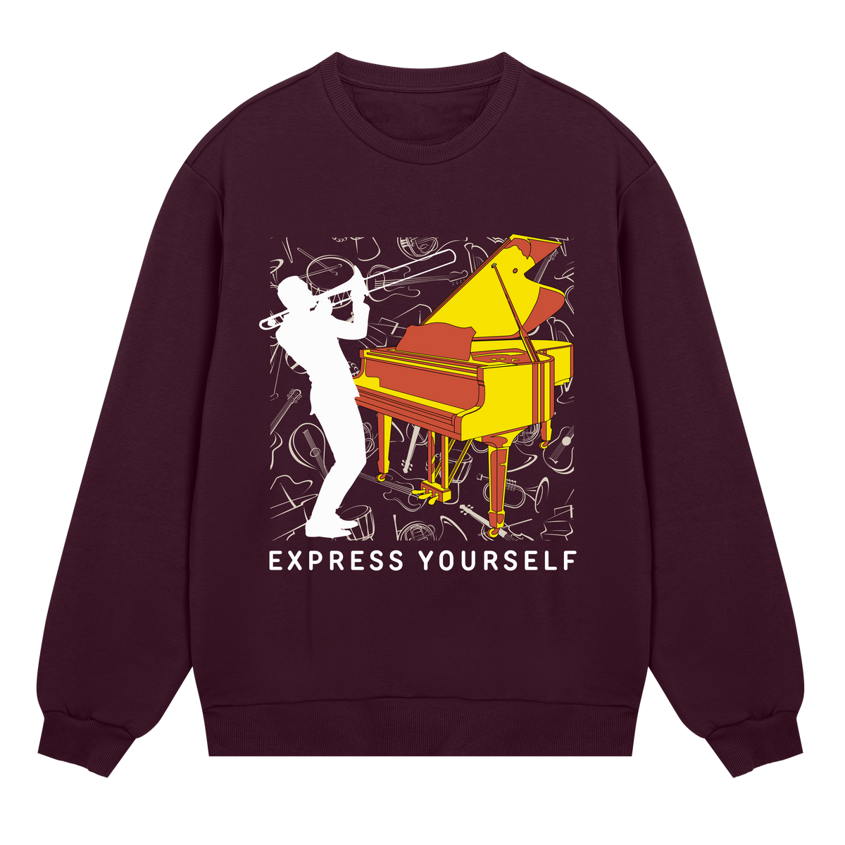 Jazz & Blues - Express Your Rhythm - Maroon men - Sweatshirts