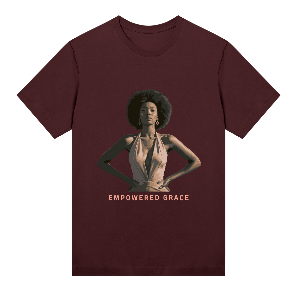 Empowered Grace - Fashion Statement - Maroon women - T-shirts