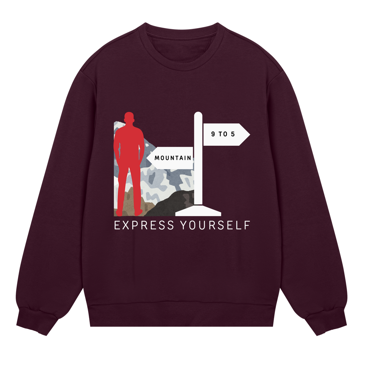 From 9 to 5 to Peaks - Maroon men - Sweatshirts