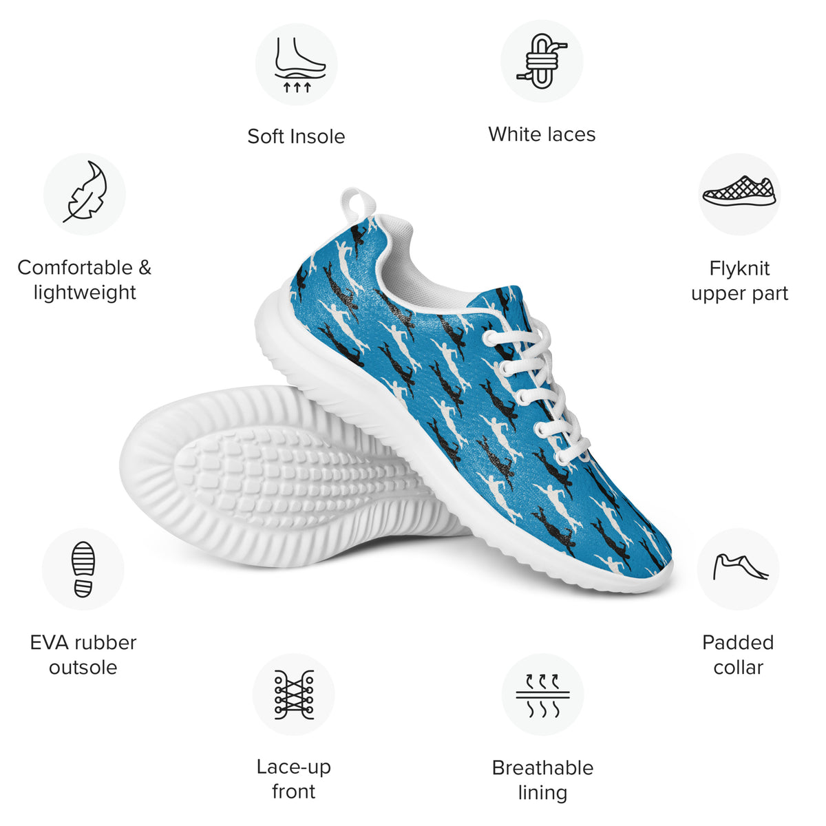 Express Your Steps - Vibrant Blue Sneakers - - shoes