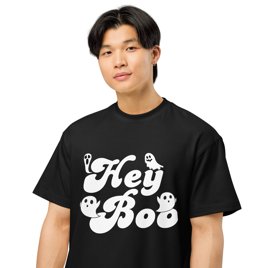 Gift the “Hey Boo” Smile - Men’s Box Tee for Halloween - - T-Shirts